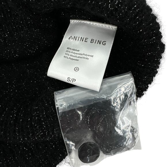 ANINE BING Mason Cardigan in Black S - Picture 6 of 9